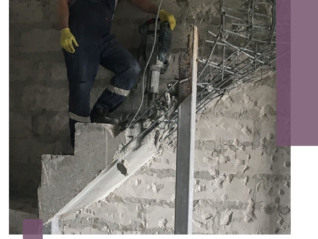 Демонтаж металлических и бетонных лестниц в Уссурийске