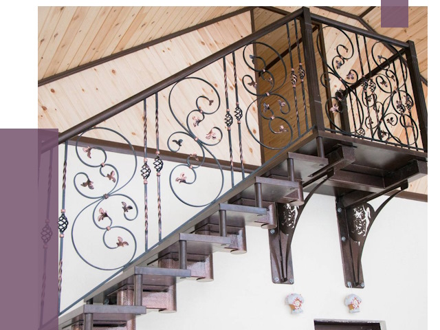 Кованые лестницы в Уссурийске от 80418 руб. под ключ