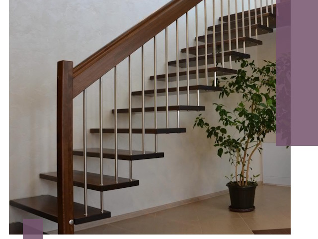 Лестницы на больцах под ключ в Уссурийске – изготовление и монтаж