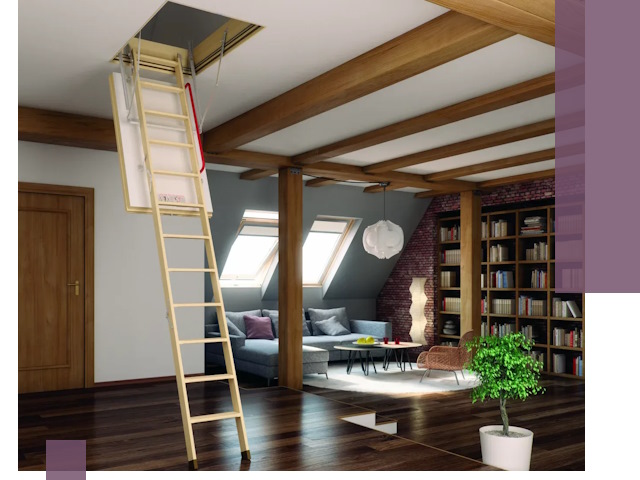 Чердачные лестницы под ключ в Уссурийске: изготовление и монтаж