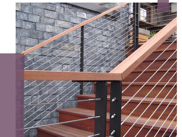 Тросовые перила под ключ в Уссурийске от 7836 руб.