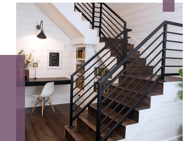 Перила для лестницы в доме в Уссурийске от 7475 руб. — ПРОЛЁТ-Сср