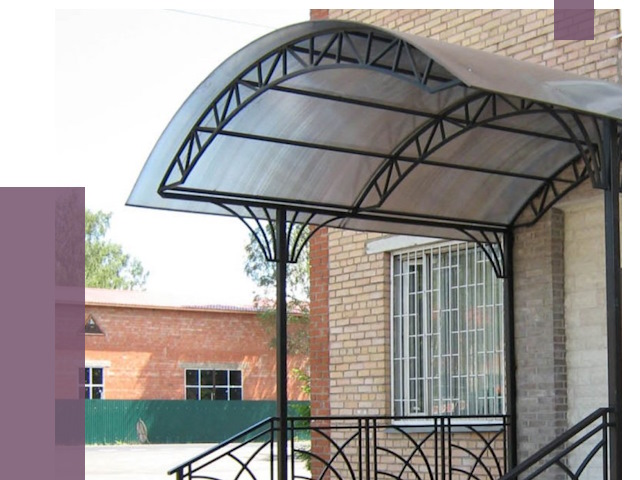 Металлические навесы и козырьки в Уссурийске от 12888 руб.