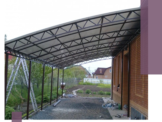 Профессиональный монтаж навесов под ключ в Уссурийске