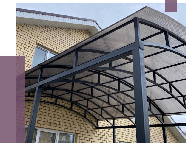 Монтаж козырьков в Уссурийске от 11599 руб. | ПРОЛЁТ-Сср