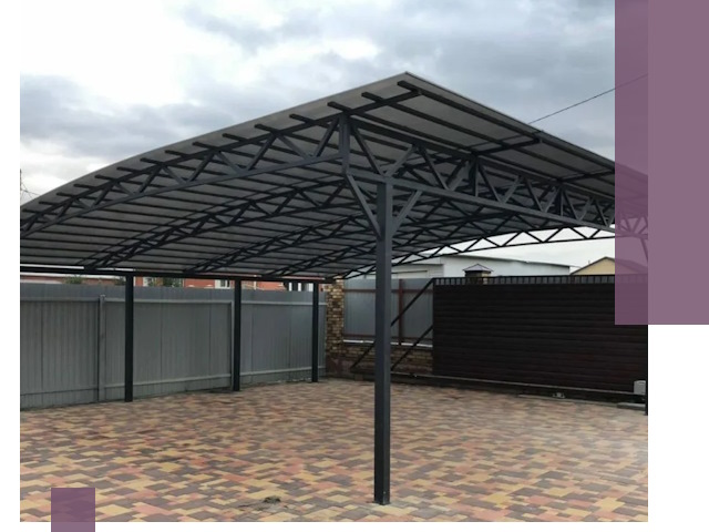 Недорогие навесы под ключ в Уссурийске — изготовление и монтаж