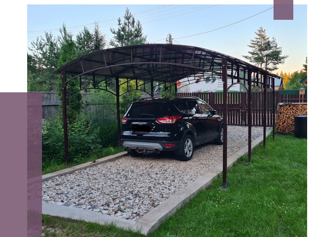 Навесы для автомобиля в Уссурийске от 13248 руб.  | ПРОЛЁТ-Сср