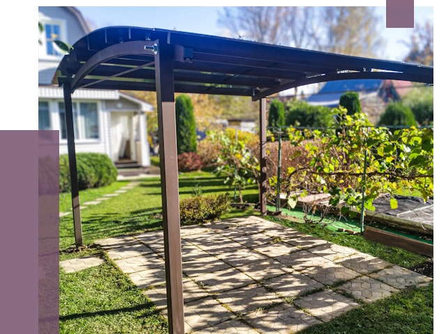 Навесы для дачи в Уссурийске от 12836 руб. под ключ — ПРОЛЁТ-Сср