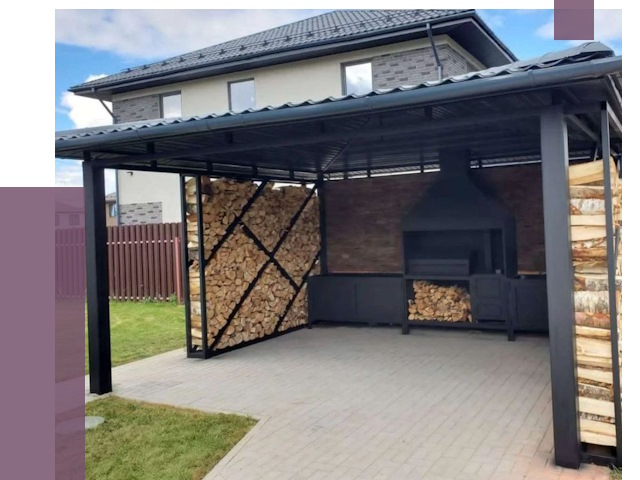 Навесы для барбекю в Уссурийске от 12836 руб. под ключ | ПРОЛЁТ-Сср