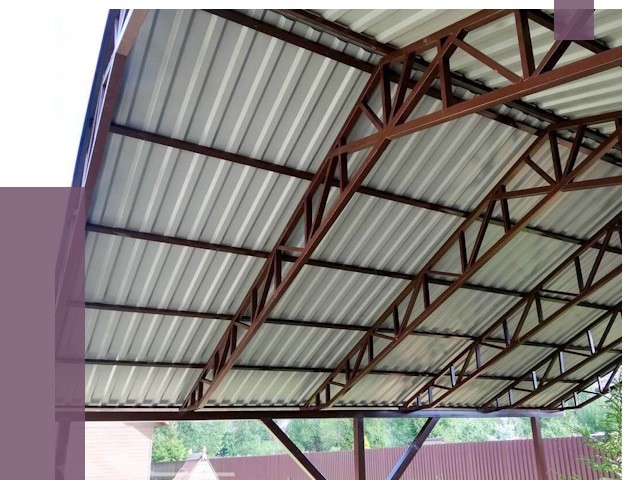 Навесы из профнастила в Уссурийске от 7423 руб. | ПРОЛЁТ-Сср