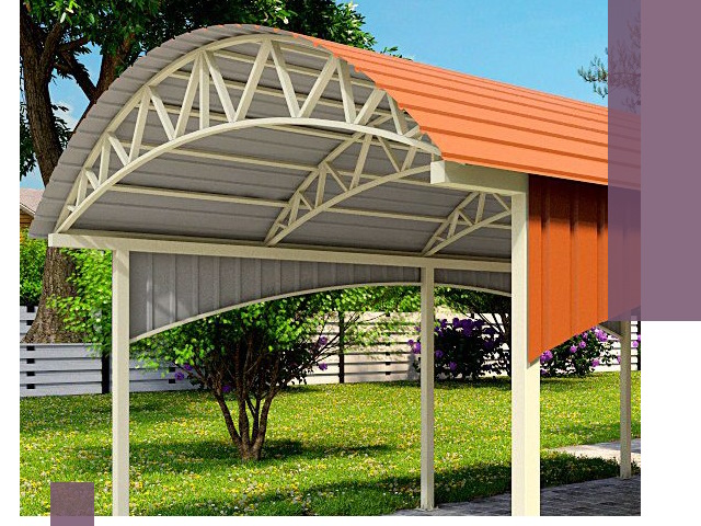 Навесы из профнастила под ключ в Уссурийске — установка и монтаж