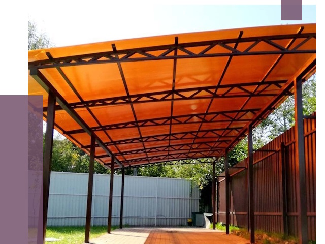 Односкатные навесы под ключ в Уссурийске от 13248 руб. 