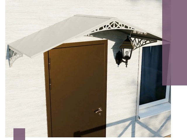 Металлические козырьки на входы и террасы в Уссурийске