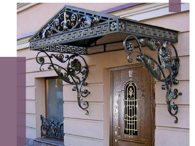 Кованые козырьки в Уссурийске под ключ от 12836 руб. — ПРОЛЁТ